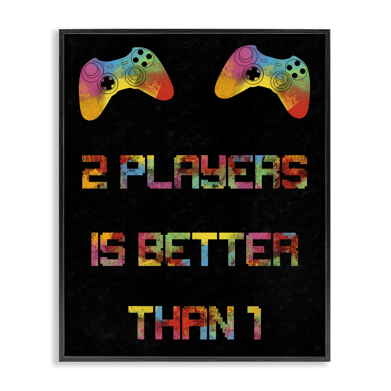 Stupell Industries 2 Players Better Than 1 Framed Giclee, design by Marcus Prime
